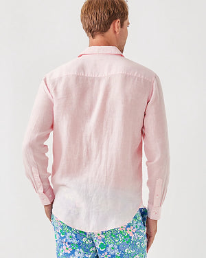 Men's Stuff Addison Shirt- Pink Muse x Resort White