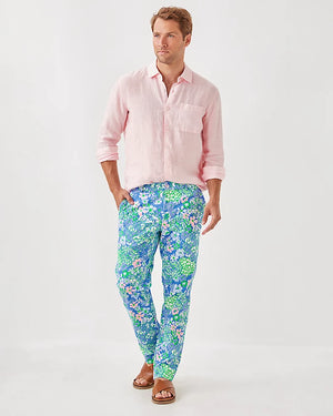 Men's Stuff Addison Shirt- Pink Muse x Resort White