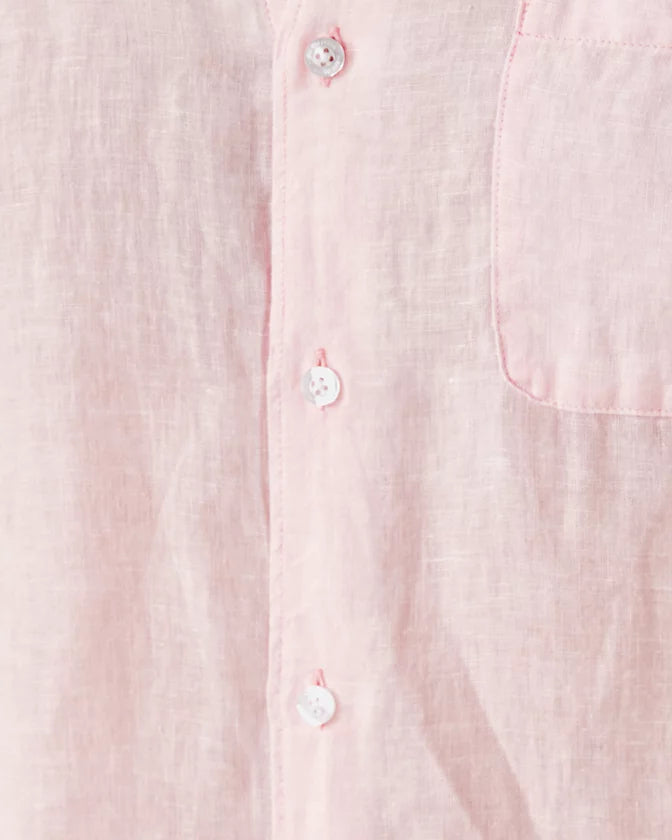 Men's Stuff Addison Shirt- Pink Muse x Resort White
