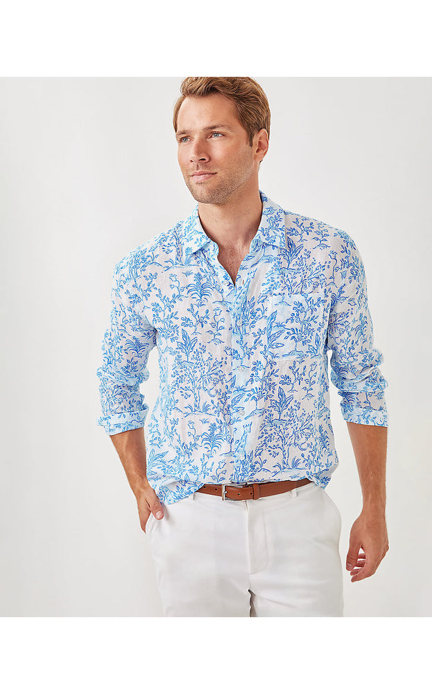 Men's Stuff Addison Shirt - Resort White- Tall Tales