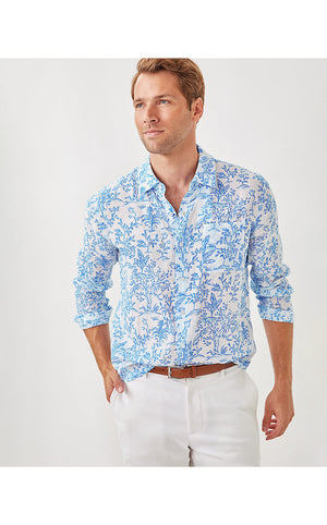 Men's Stuff Addison Shirt - Resort White- Tall Tales