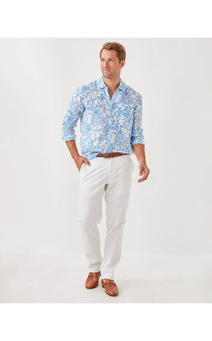 Men's Stuff Addison Shirt - Resort White- Tall Tales