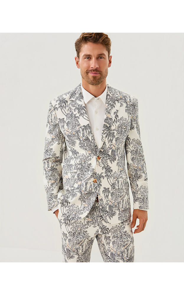 Men's Stuff Flagler Blazer - Coconut PB Anniversary Toile
