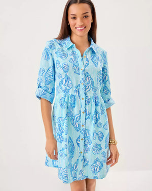 Shaela Dress - Fresh Water Blue Cool As Shell