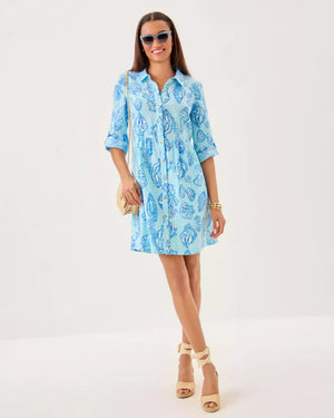 Shaela Dress - Fresh Water Blue Cool As Shell