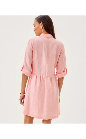 Shaela Dress - Sorbet Pink x Resort White