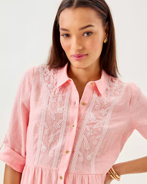 Shaela Dress - Sorbet Pink X Resort White