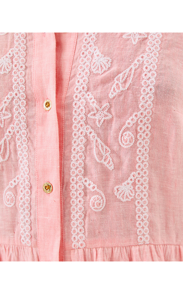 Shaela Dress - Sorbet Pink x Resort White