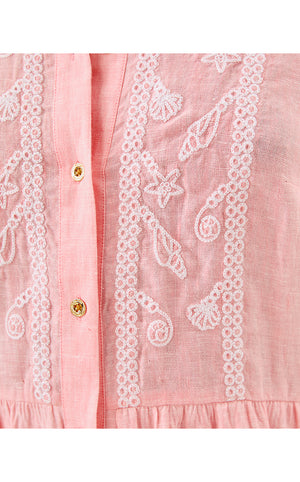Shaela Dress - Sorbet Pink x Resort White