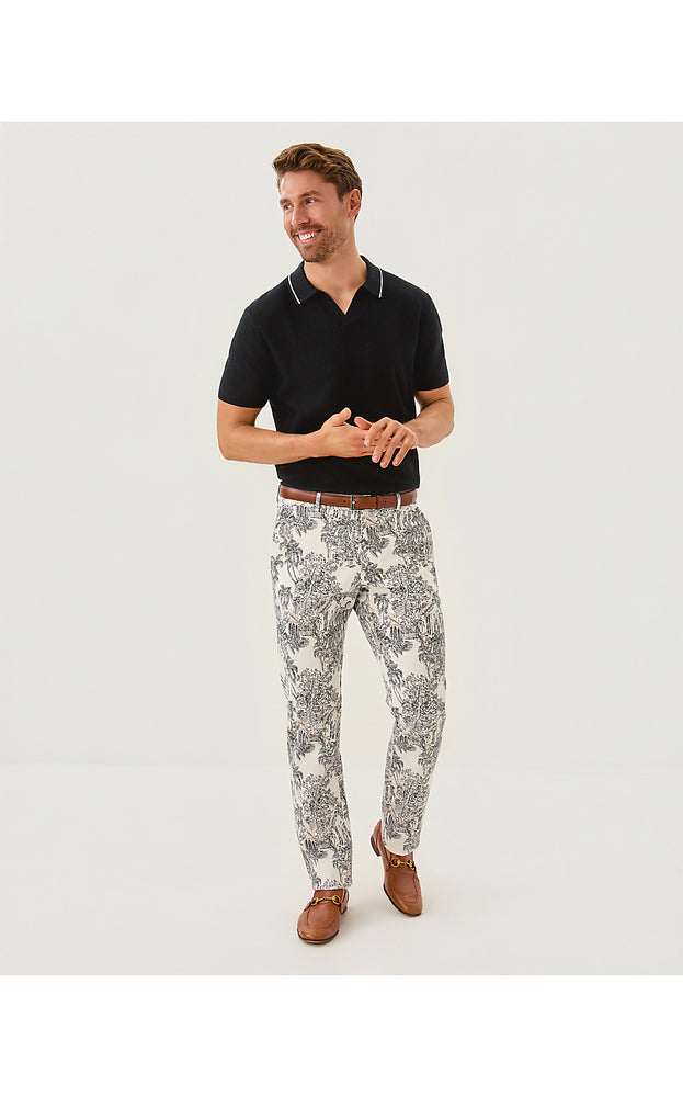 Men's Stuff 34" Mizner Stretch Pant - Coconut PB Anniversary Toile