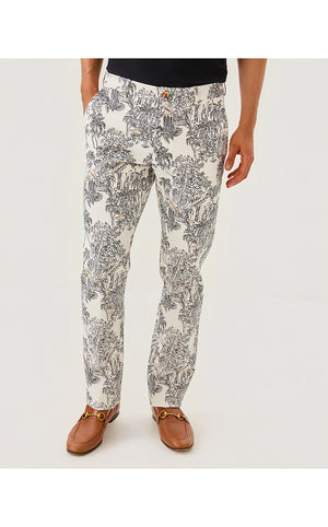 Men's Stuff 34" Mizner Stretch Pant - Coconut PB Anniversary Toile