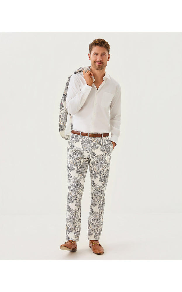 Men's Stuff 34" Mizner Stretch Pant - Coconut PB Anniversary Toile