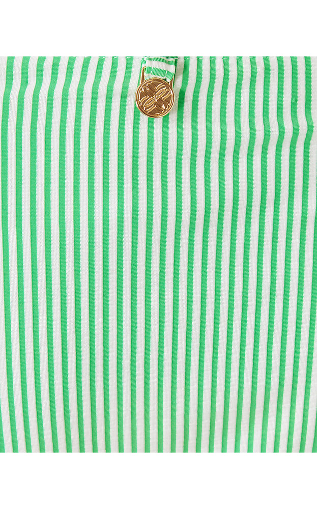 Mal Bikini Bottom - Fauna Green - Seersucker Stripe