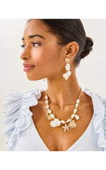 Summer Serenade Drop Earrings - Resort White