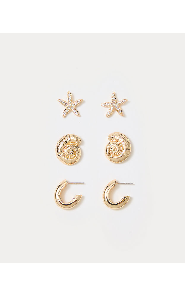 Sandsational Earring Set - Gold Metallic