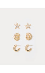 Sandsational Earring Set - Gold Metallic