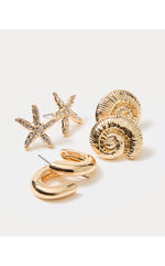 Sandsational Earring Set - Gold Metallic
