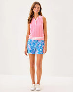 Suzette Polo Sweater Tank - Conch Shell Pink X Resort White Tipping