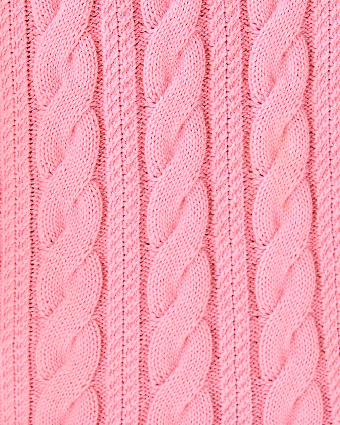 Suzette Polo Sweater Tank - Conch Shell Pink X Resort White Tipping