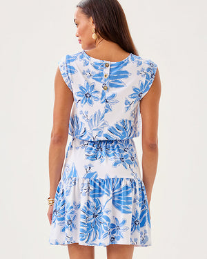 Danville Dress- Resort White Jet Set Jungle