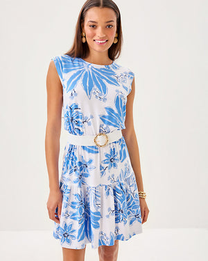 Danville Dress- Resort White Jet Set Jungle