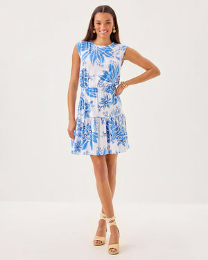Danville Dress- Resort White Jet Set Jungle