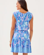 Danville Dress - Sunwashed Blue Citrus Crush Engineered