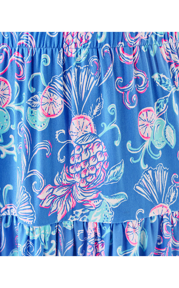 Danville Dress - Sunwashed Blue Citrus Crush Engineered