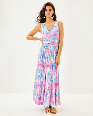 Skylar Midi Dress - Multi Roar of The Seas