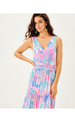 Skylar Midi Dress - Multi Roar Of The Seas