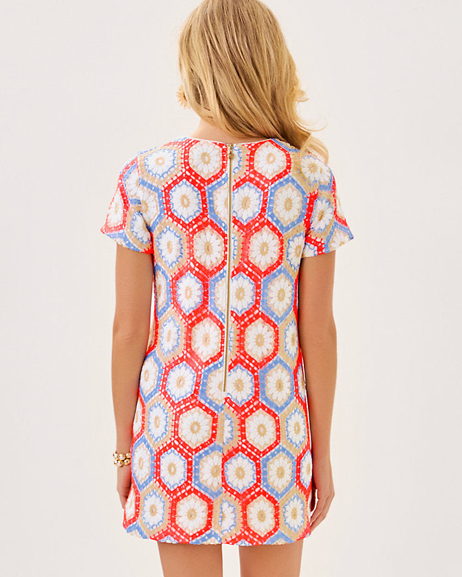 Leyla Shift - Cane Coral Daisy Hex Crochet