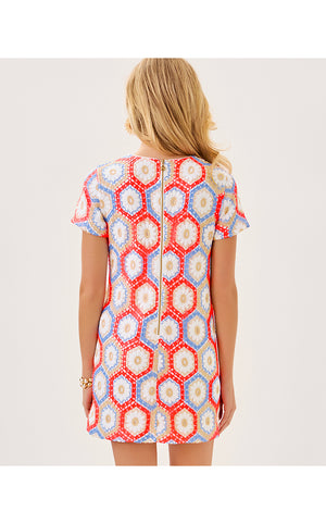 Leyla Shift - Cane Coral Daisy Hex Crochet