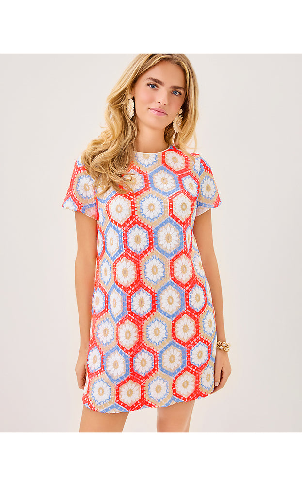 Leyla Shift - Cane Coral Daisy Hex Crochet
