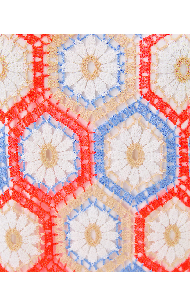 Leyla Shift - Cane Coral Daisy Hex Crochet