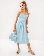Della Midi Dress - Bluette Sailors Knot Eyelet