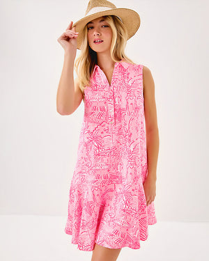Ellowyn Linen Dress - Conch Shell Pink Penny's Playground