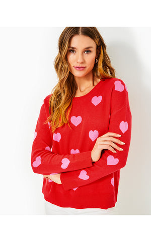 Tensley Sweater - Rococo Red Heart Jacquard