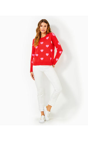 Tensley Sweater - Rococo Red Heart Jacquard