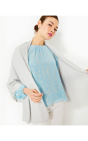 Lanelle Wrap - Heathered Pebble Beach Metallic