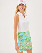 UPF 50+ Luxletic Monica Bow Skort - Fresh Water Blue Sunbathers Bliss Golf