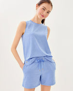 UPF 50+ Calabash Tank Top - Heathered Jacaranda Blue