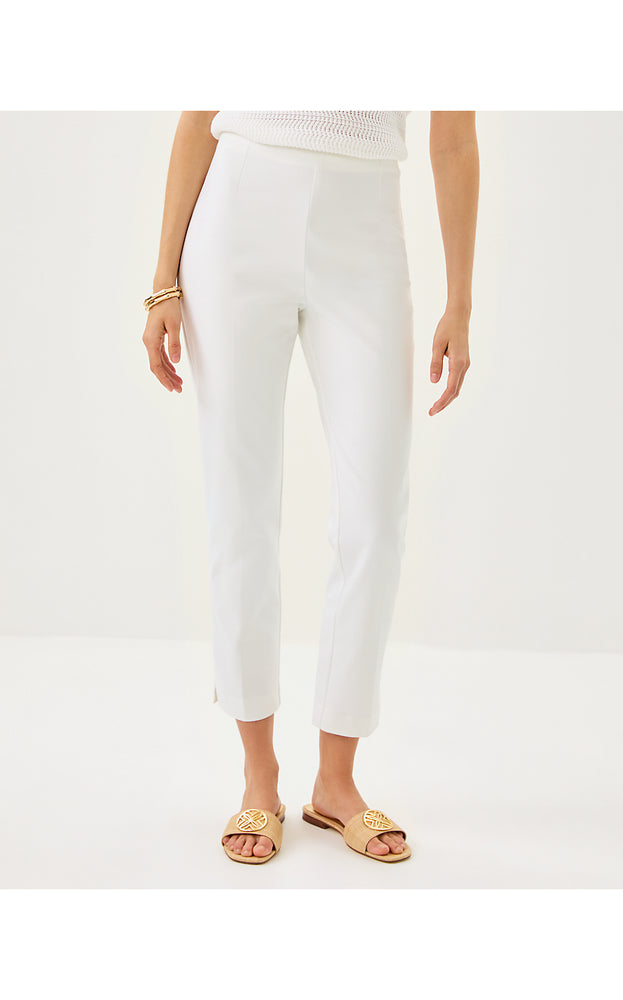 27" Nancee High Rise Crop Pant - Resort White