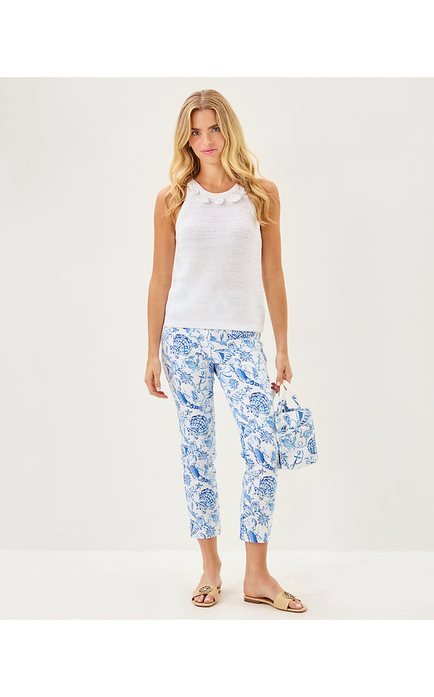 27" Nancee High Rise Crop Pant - Resort White Barefoot Beachcombers
