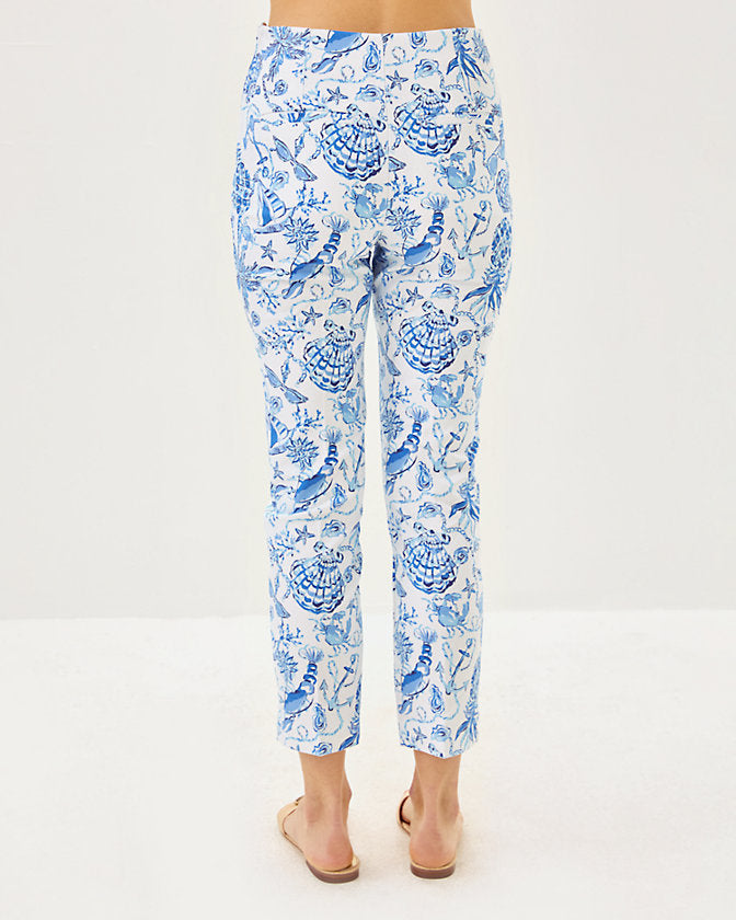 27" Nancee High Rise Crop Pant - Resort White Barefoot Beachcombers