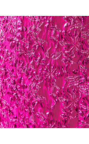 Cillian Dress - Passion Fruit Pink Petal Party Metallic Brocade