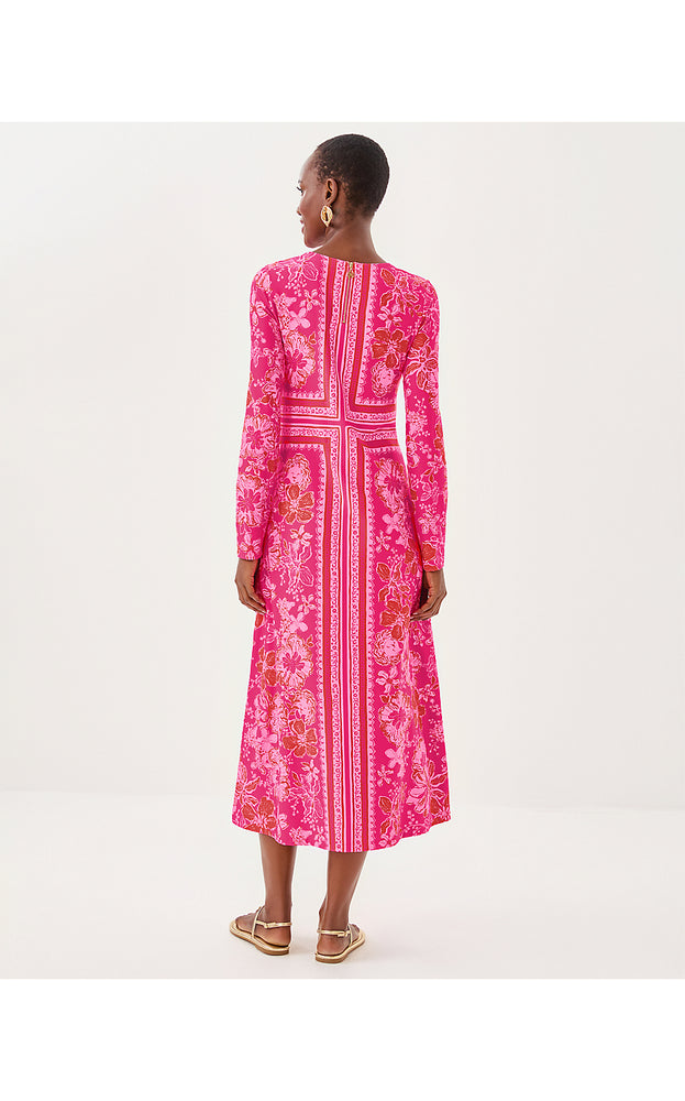 Zelena UPF 50+ Dress - Sun Shell Pink Big Party Engineered ChillyLilly