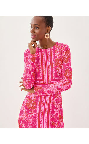 Zelena UPF 50+ Dress - Sun Shell Pink Big Party Engineered ChillyLilly