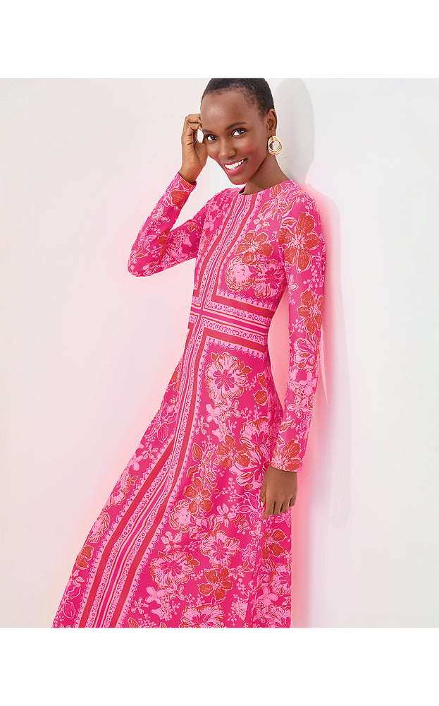 Zelena UPF 50+ Dress - Sun Shell Pink Big Party Engineered ChillyLilly