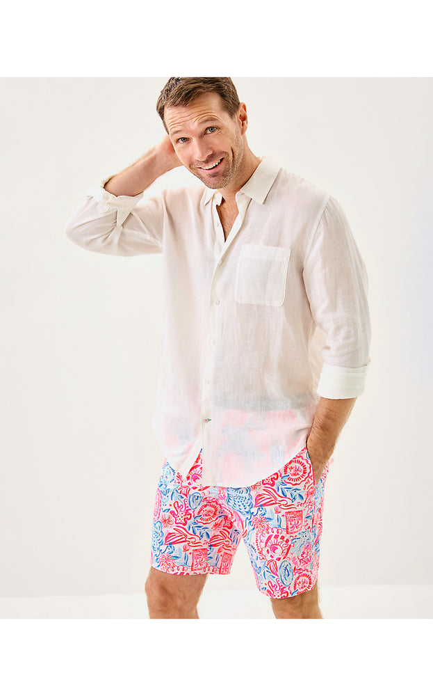 8" Men's Stuff Volk Stretch Short - Resort White Lil Sun Sea Sand