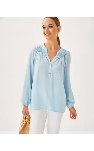 Elsa Silk Top - Bluette